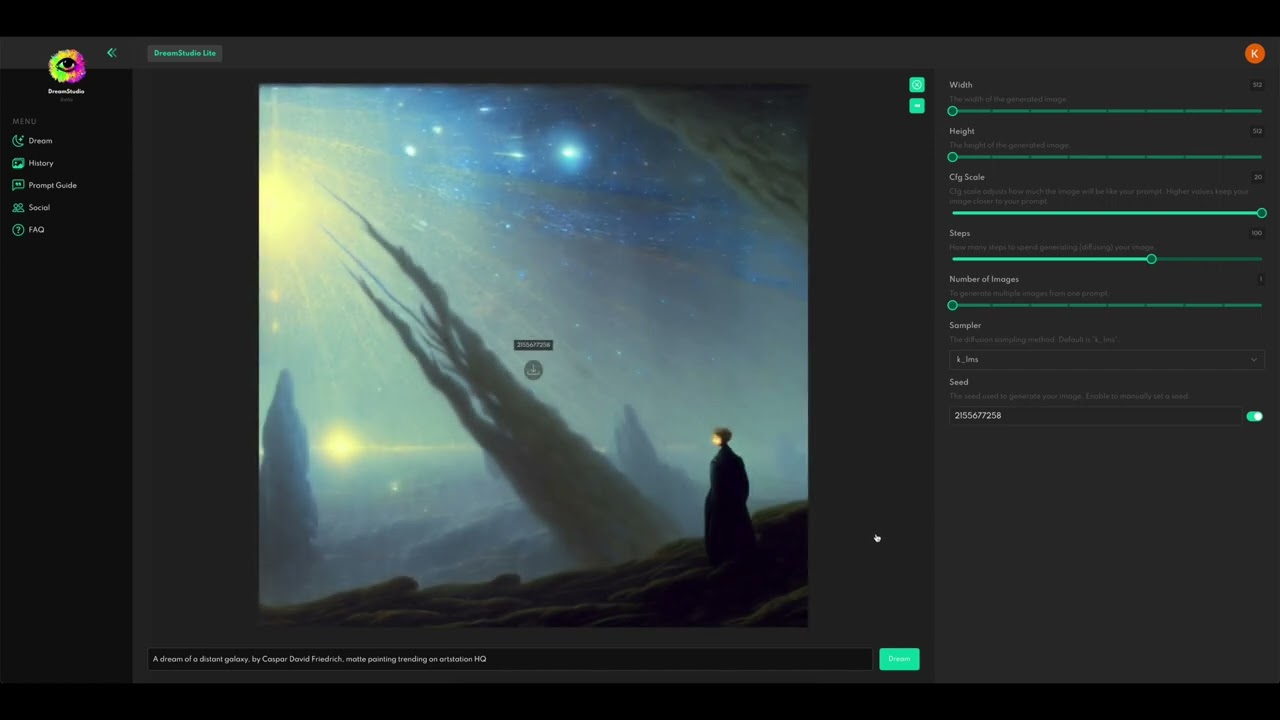 Getting Started With DreamStudio Website Beta, Part Three: CFG Scale, Steps, and Seeds