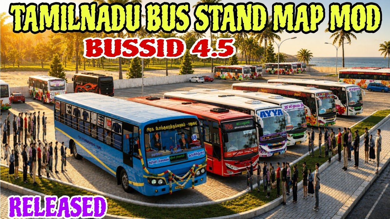 BUSSID4.5 TAMILNADU BUS STAND MAP MOD RELEASED|BUS SIMULATOR INDONESIA 4.5