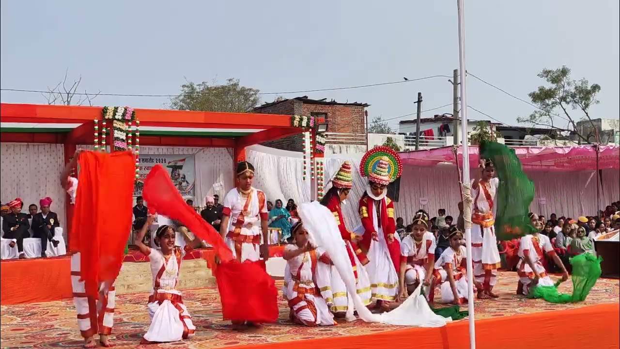 Republic Day 2026 kathkali classical dance performance 🤍✨( chhoti sadri ) pratapgarh 