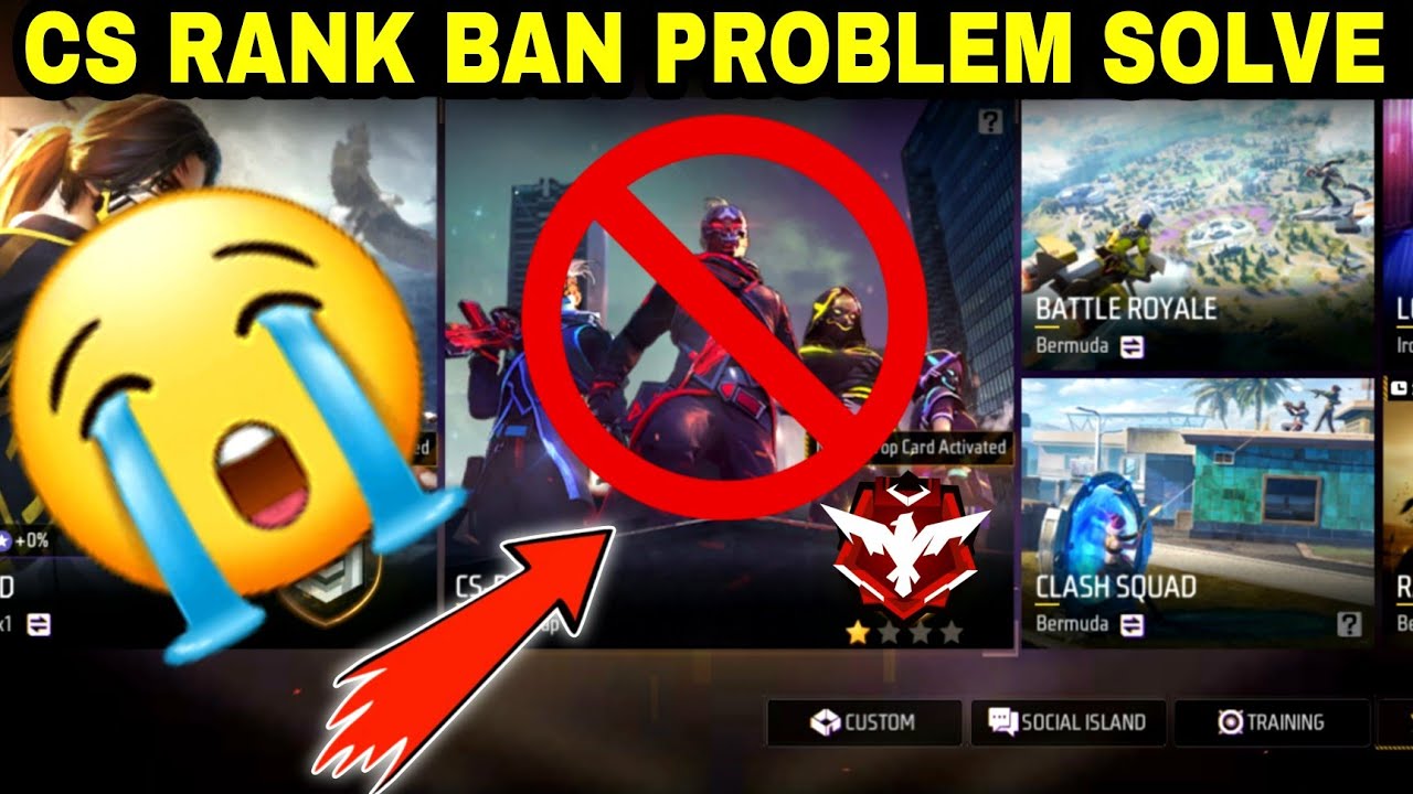 cs rank ban problem solve 😱/free fire CS rank ban notice/ban notice free fire cs rank😭/cs rank unban