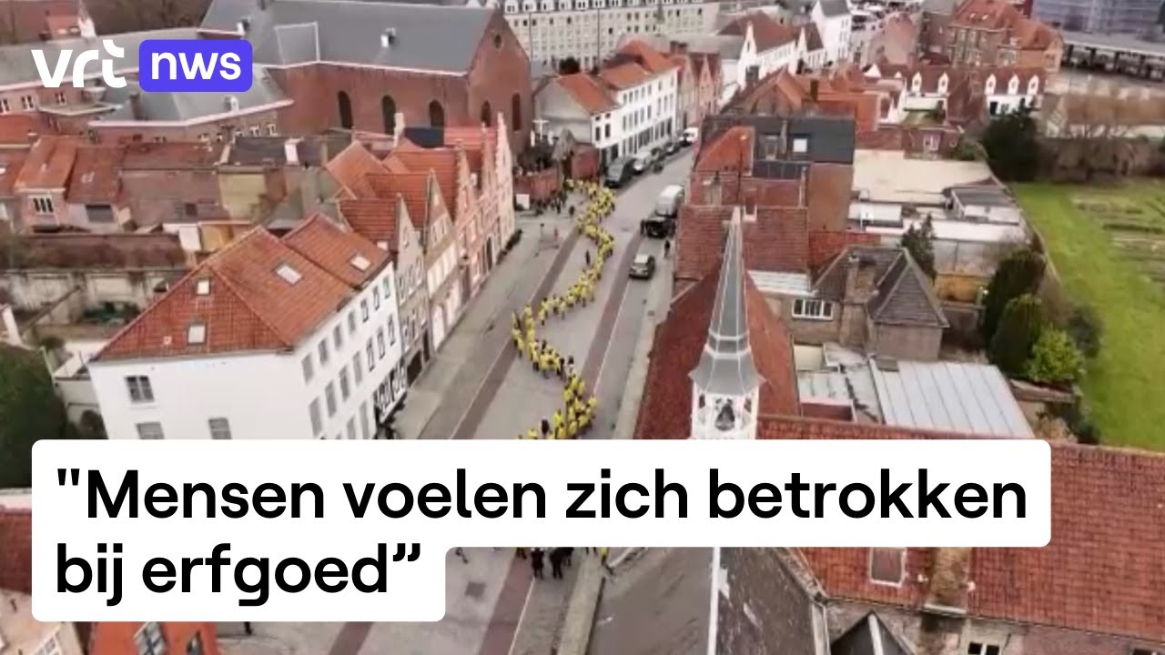 Mensenketting ingeschakeld om inboedel abdij in Brugge te verhuizen