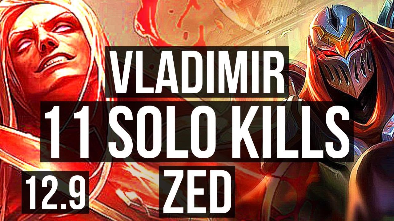 VLADIMIR vs ZED (MID) (DEFEAT) | 11 solo kills, 1.8M mastery, Legendary | EUW Challenger | 12.9