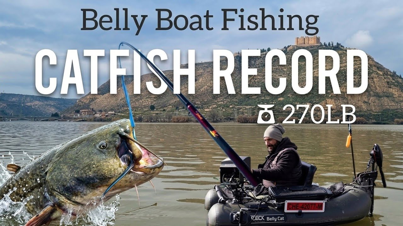 CATFISH RECORD 270 LB CAUGHT FROM A BELLY BOAT by Yuri Grisendi