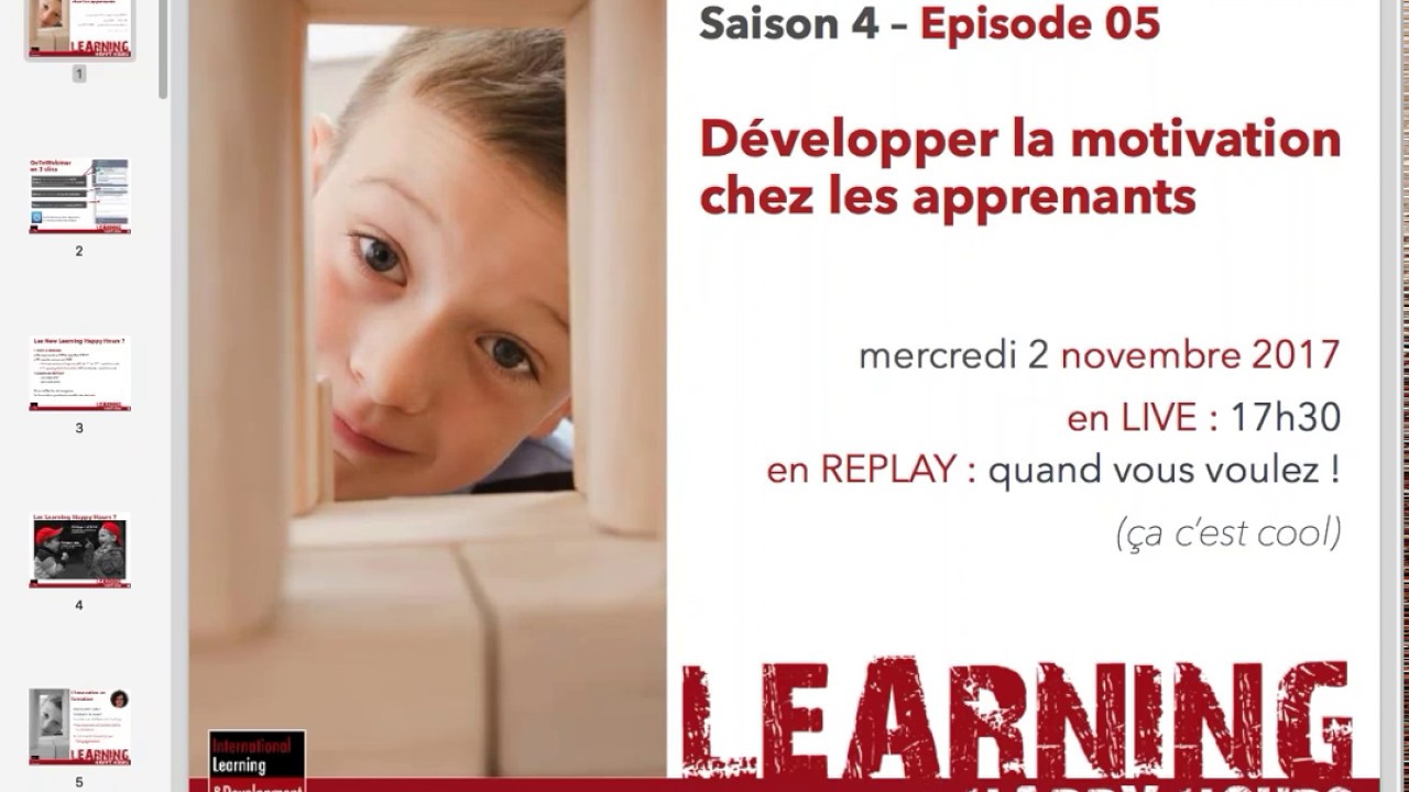 Learning Happy Hours - S04E05 : D&eacute;velopper la motivation chez les apprenants