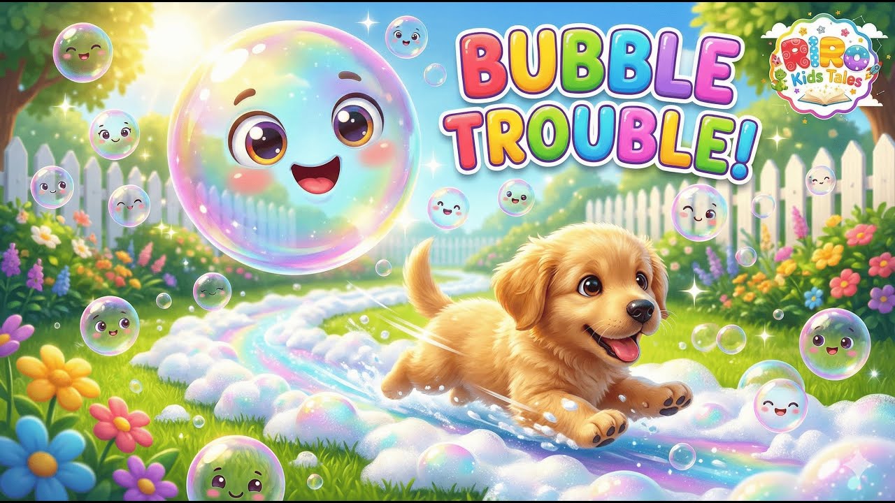 Bubble Trouble! Sunny vs The Living Bubble 🫧😂  | Funny Learning for Kids | RiRo Kids Tales