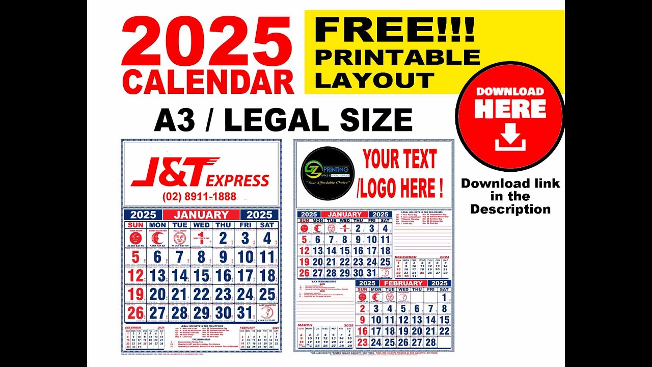 Commercial Calendar 2025 - Free Download Printable Layout (UPDATED)