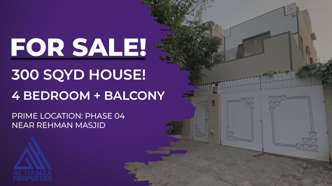 Spacious Family Home for Sale near Rehman Masjid | 300 sqyd | 4 bedroom | Al Hamza Propperties