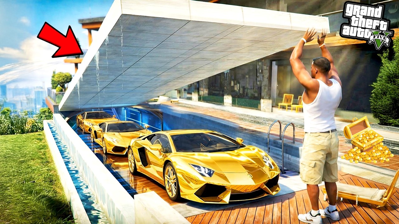 Franklin Found Secret Garage Door Inside Pool! 💦🔥 | GTA 5 Hindi