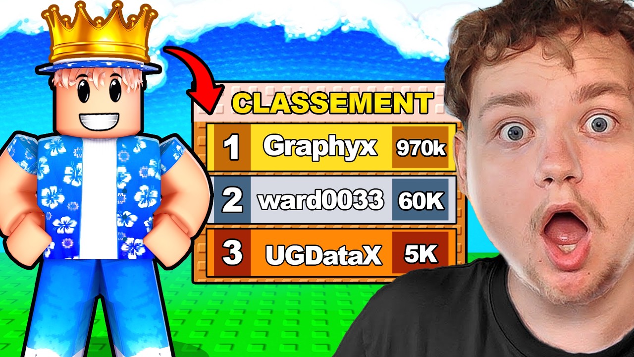 J'ai Atteint le TOP du Classement sur Tsunami Brainrot ! (Incroyable)