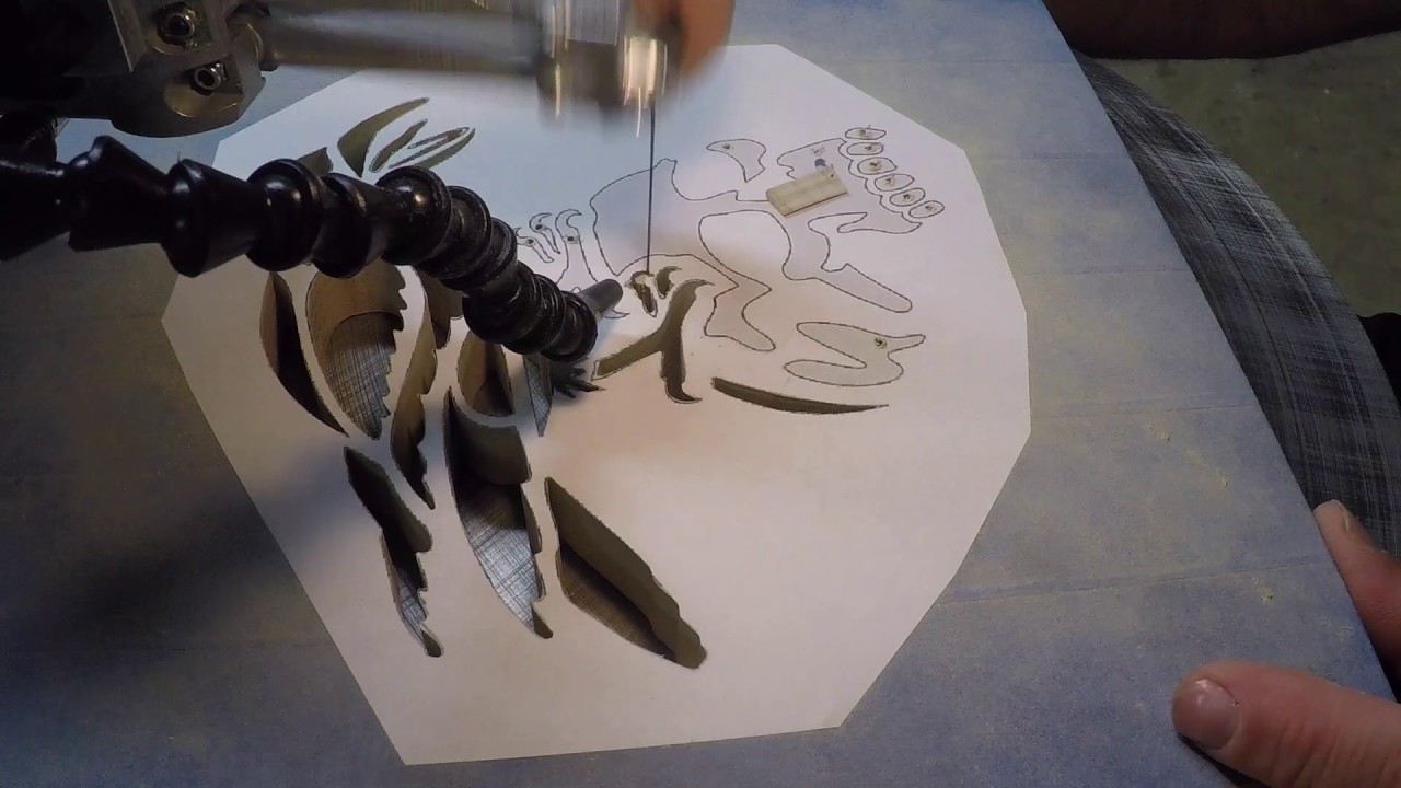 The Raven and Skull on the scroll saw