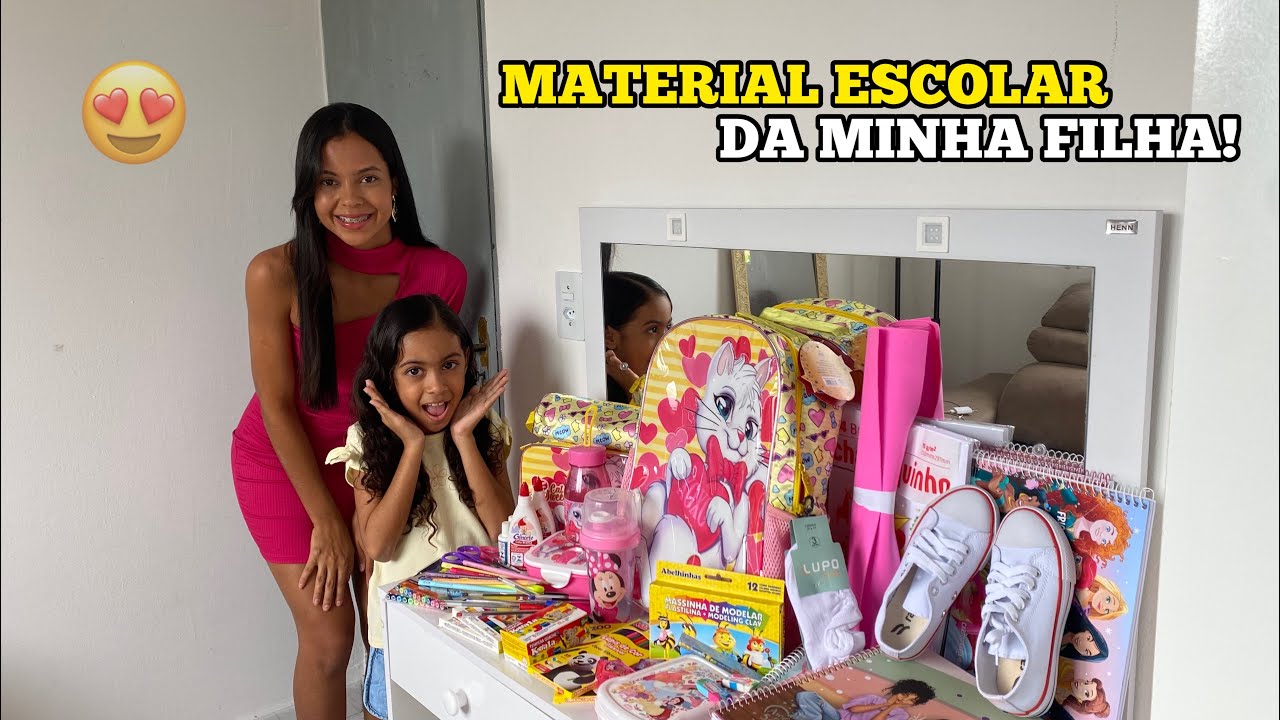 MATERIAL ESCOLAR 2023 DA MINHA FILHA! 😍 *Mãe Aos 13*