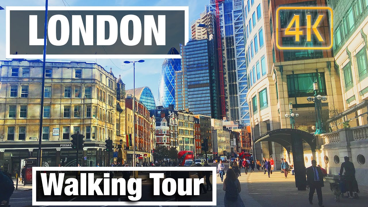 4K City Walks: Old Street to Tower Bridge - London - Virtual Walk Walking Treadmill Video