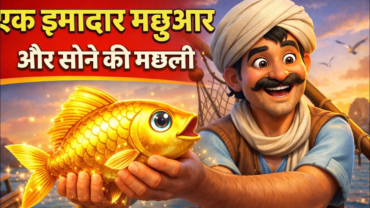 | एक ईमानदार मछुआरा और सोने की मछली | एक आश्चर्यजनक कहानी,