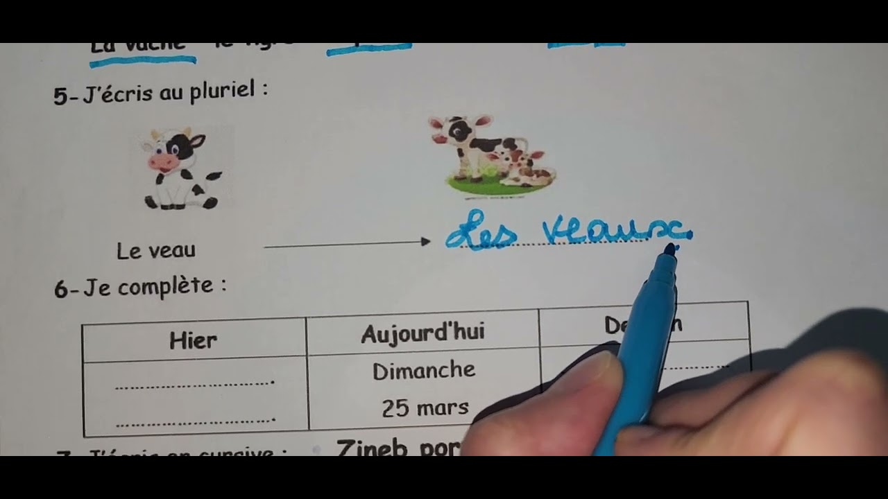 اختبار فرنسية ثالثة ابتدائي الثلاثي الثالث composition de français #3ap#