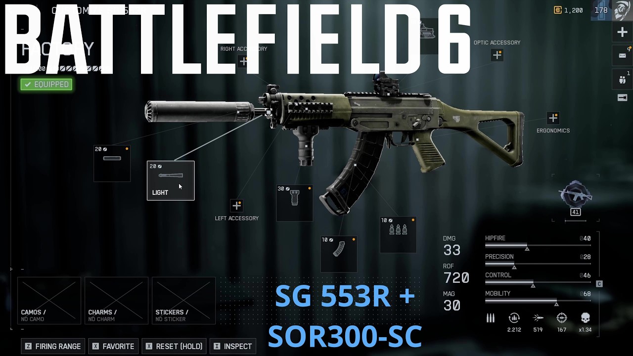 Battlefield 6 - SG 553R and SOR300-SC Loadouts/Customization