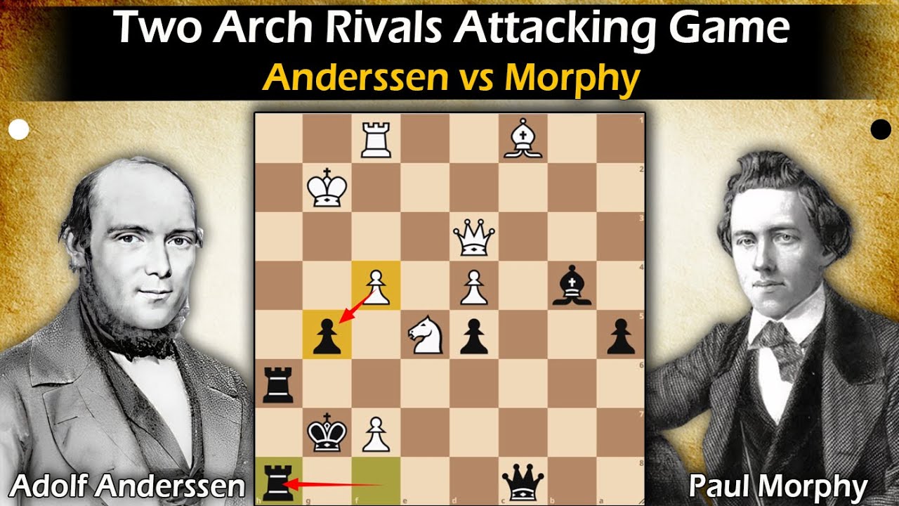 Two Arch Rivals Attacking Game | Anderssen vs Morphy 1858