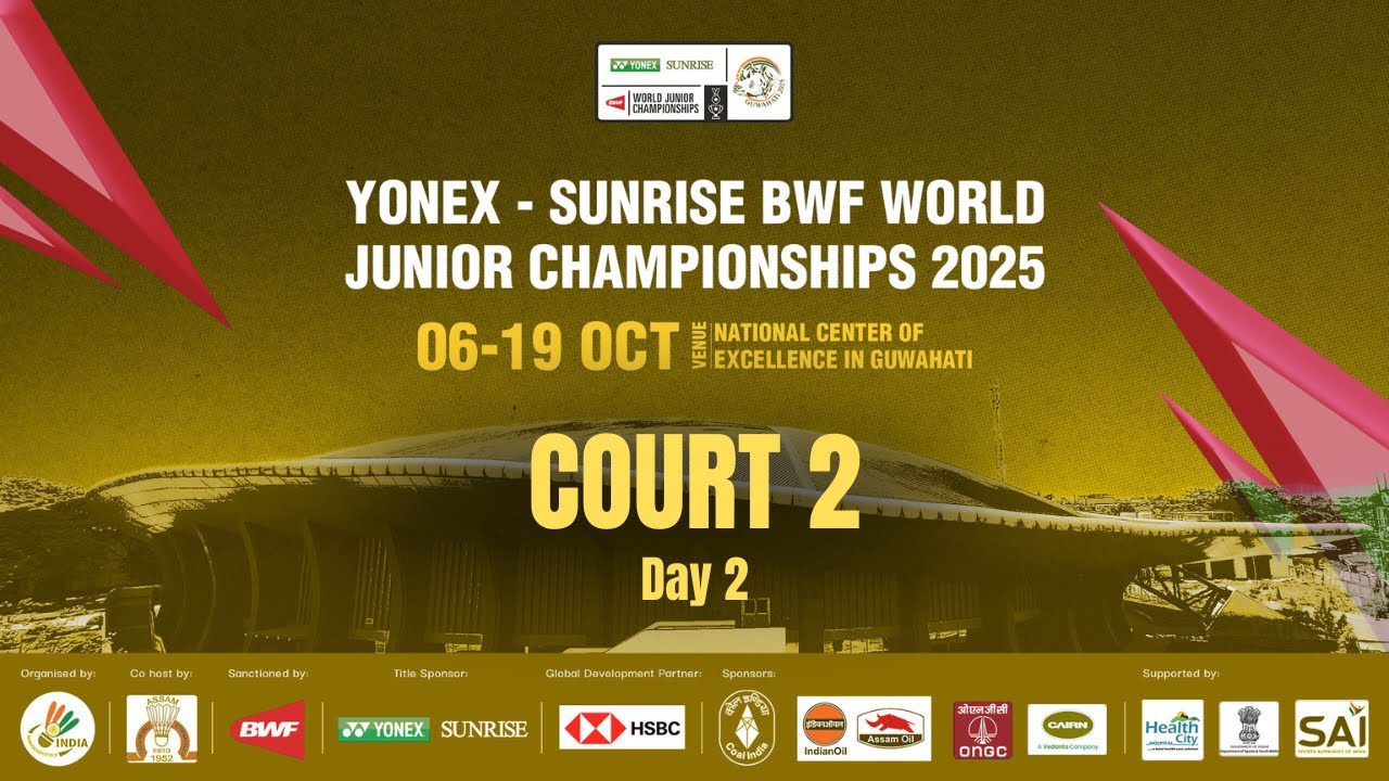 🔴 LIVE COURT 2: YONEX-SUNRISE BWF World Junior Championships 2025 | Suhandinata Cup | Day 3