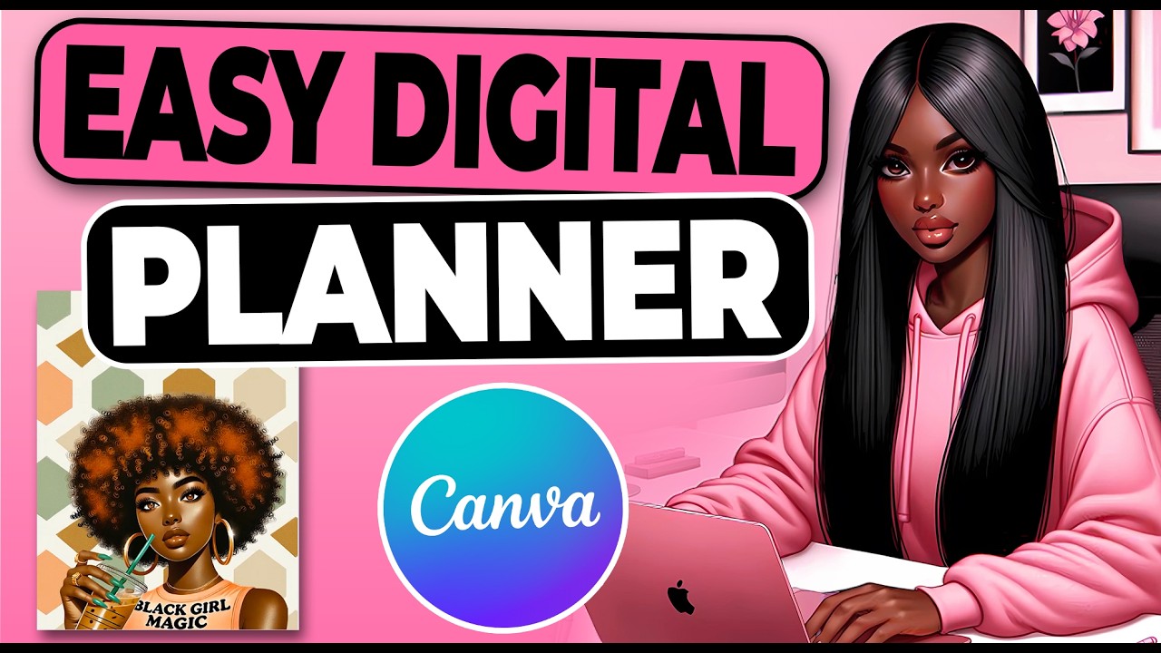 How I Make Easy Digital Planners With AI and Canva!