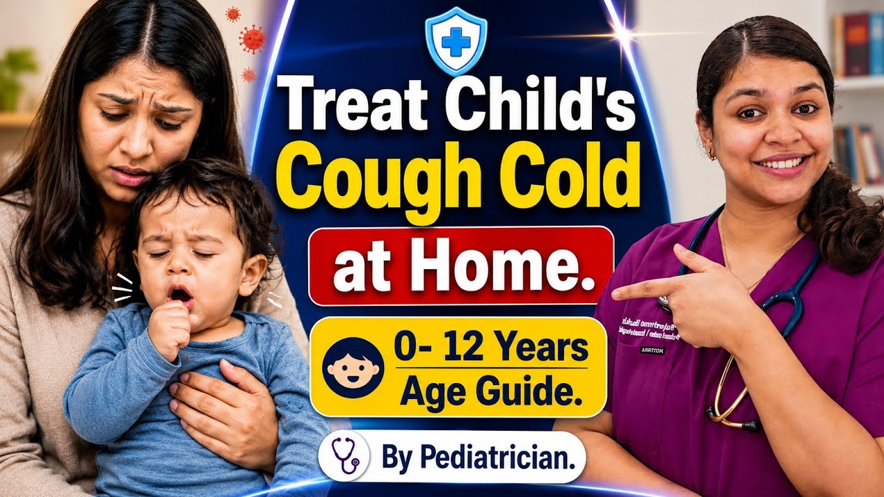 Treat Child's Cough Cold At Home With This Simple Remedies (0 to 12 years Age Guide).