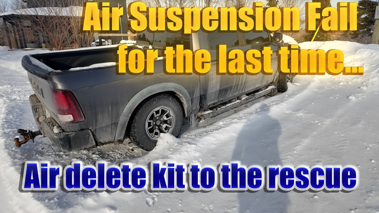 RAM REBEL AIR SUSPENSION DELETE! (Static Conversion Kit Install)