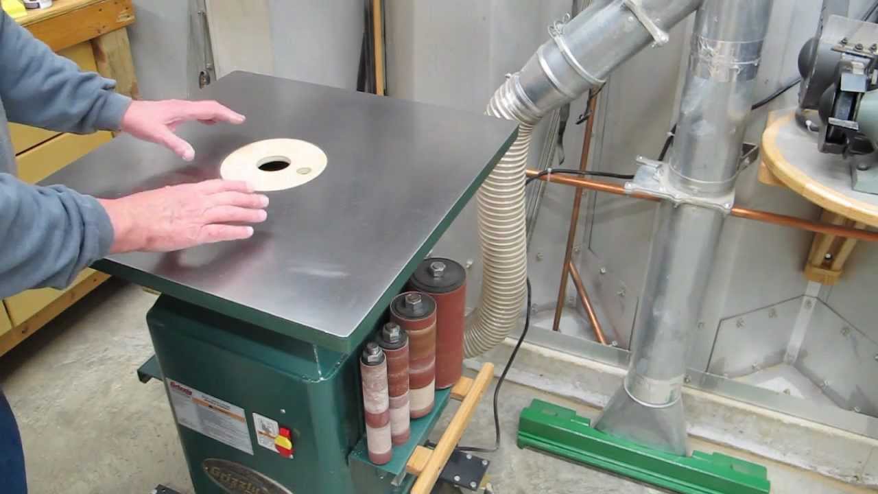 Grizzly G1071 Oscillating Spindle Sander - Dust Collection Modification