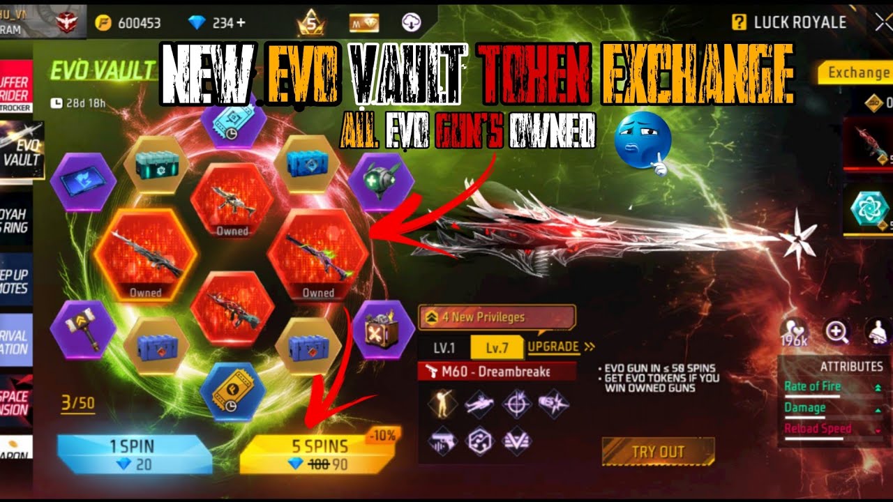 NEW EVO VAULT SPINING VIDEO NEW EVO UPDATE 😱 AND NEW BOOYAH PASS SPINING NEW TRICK 🤔