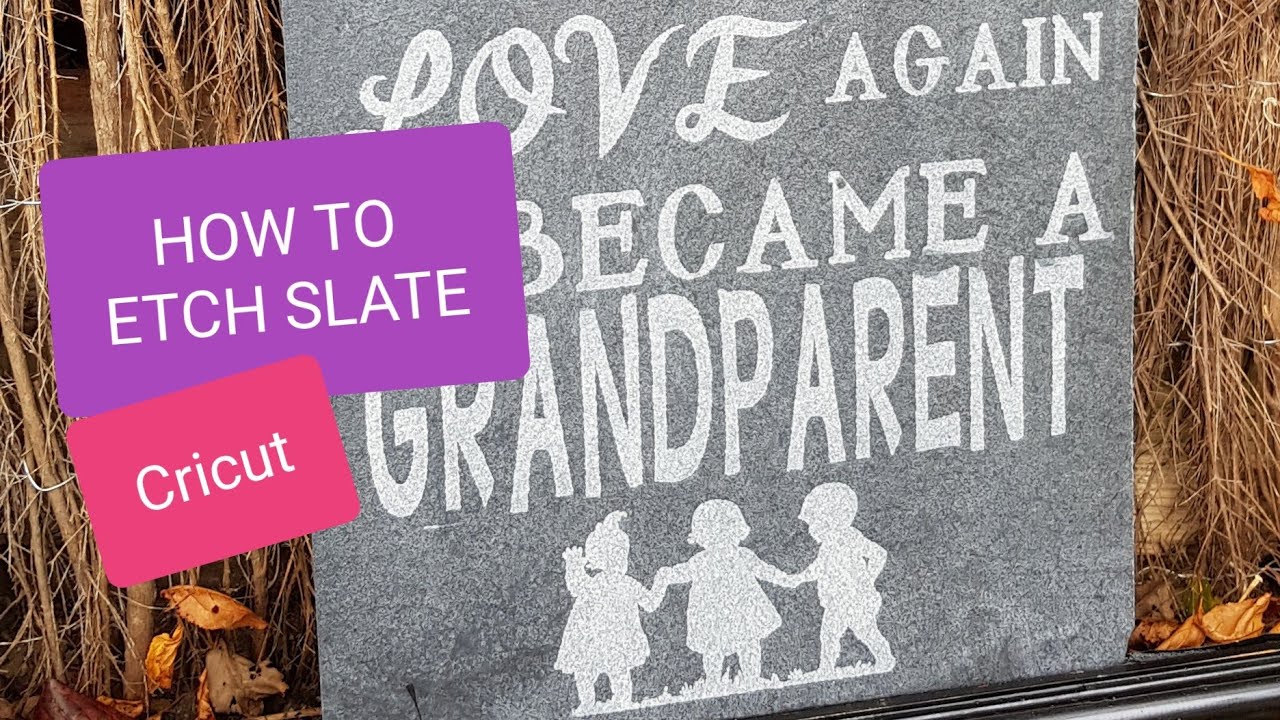 How to etch on to RECLAIMED Slate with Cricut  & Adhesive Vinyl.