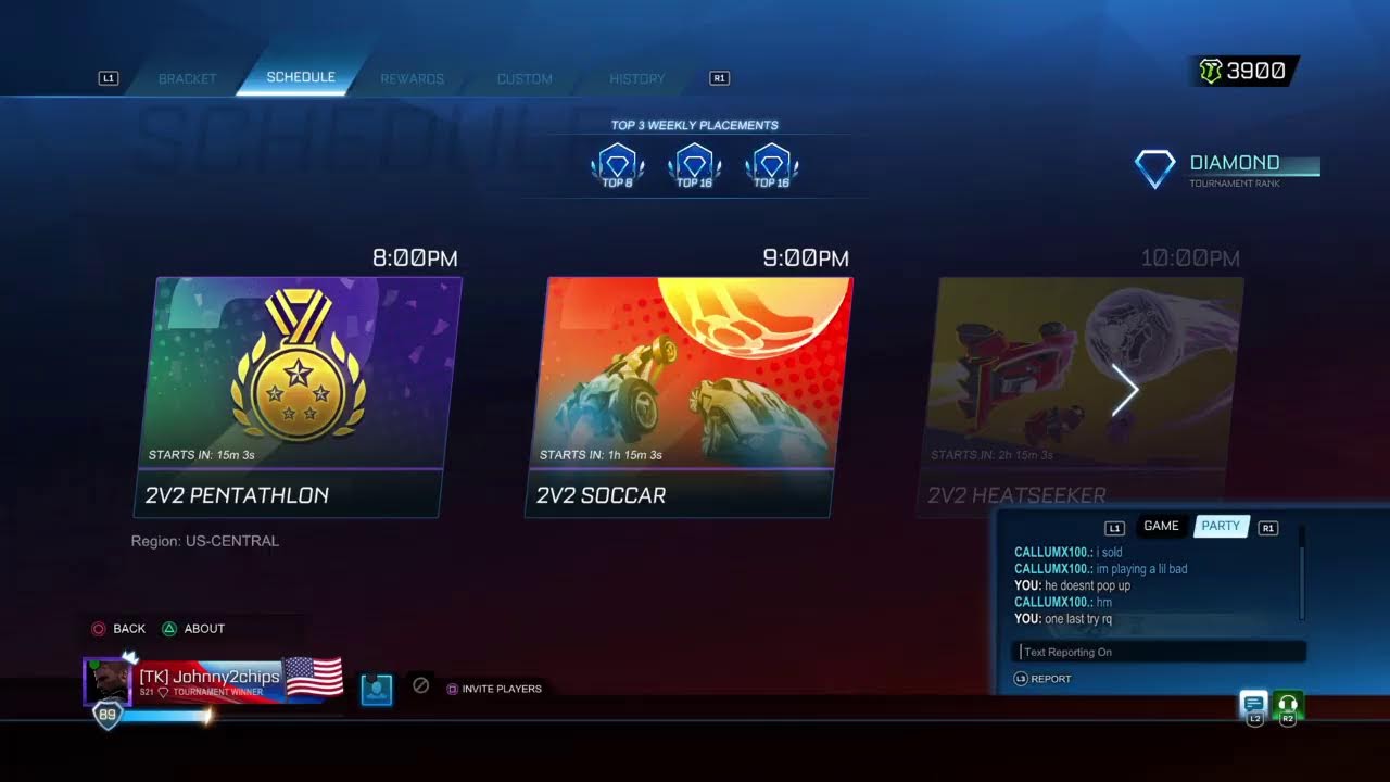 Rocket League Tournaments and Comp 3/4