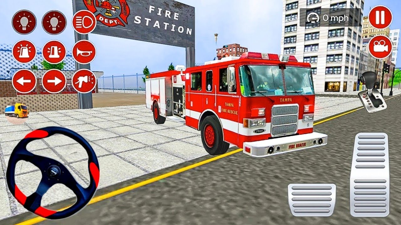 Truck Pemadam Kebakaran Panjang Padamkan Api Besar - Mobil Balap Simulator Android Gameplay