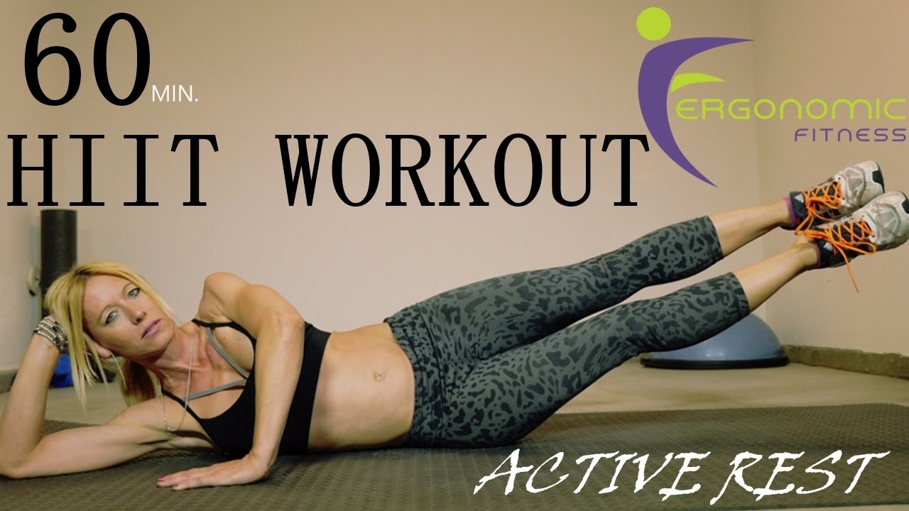 60 MINUTE HIIT WORKOUT - ACTIVE REST! -FAT BURNER ! (Fit 4)