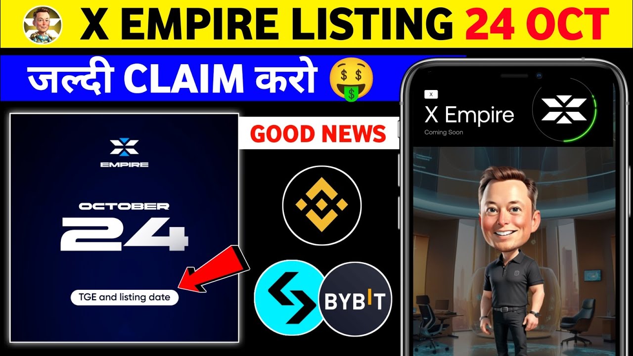 X empire Airdrop listing date | x empire listing on 24 October | x empire new update today