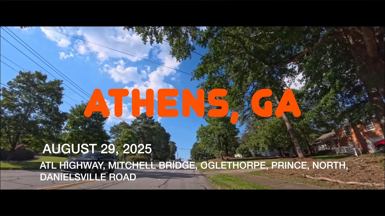 ATHENS, GEORGIA - AUGUST 29, 2025 - ATL HIGHWAY, MITCHELL BRIDGE, OGLETHORPE, PRINCE, NORTH