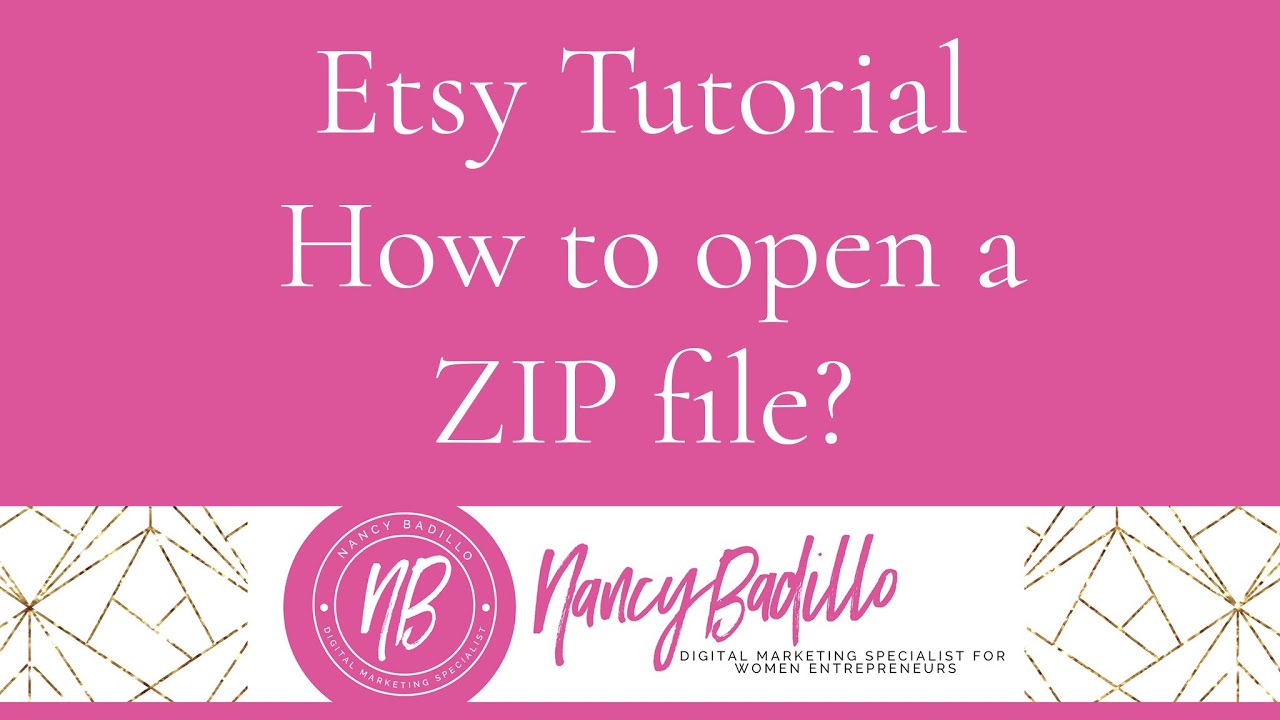 How to open a zip file?  Etsy Tutorial