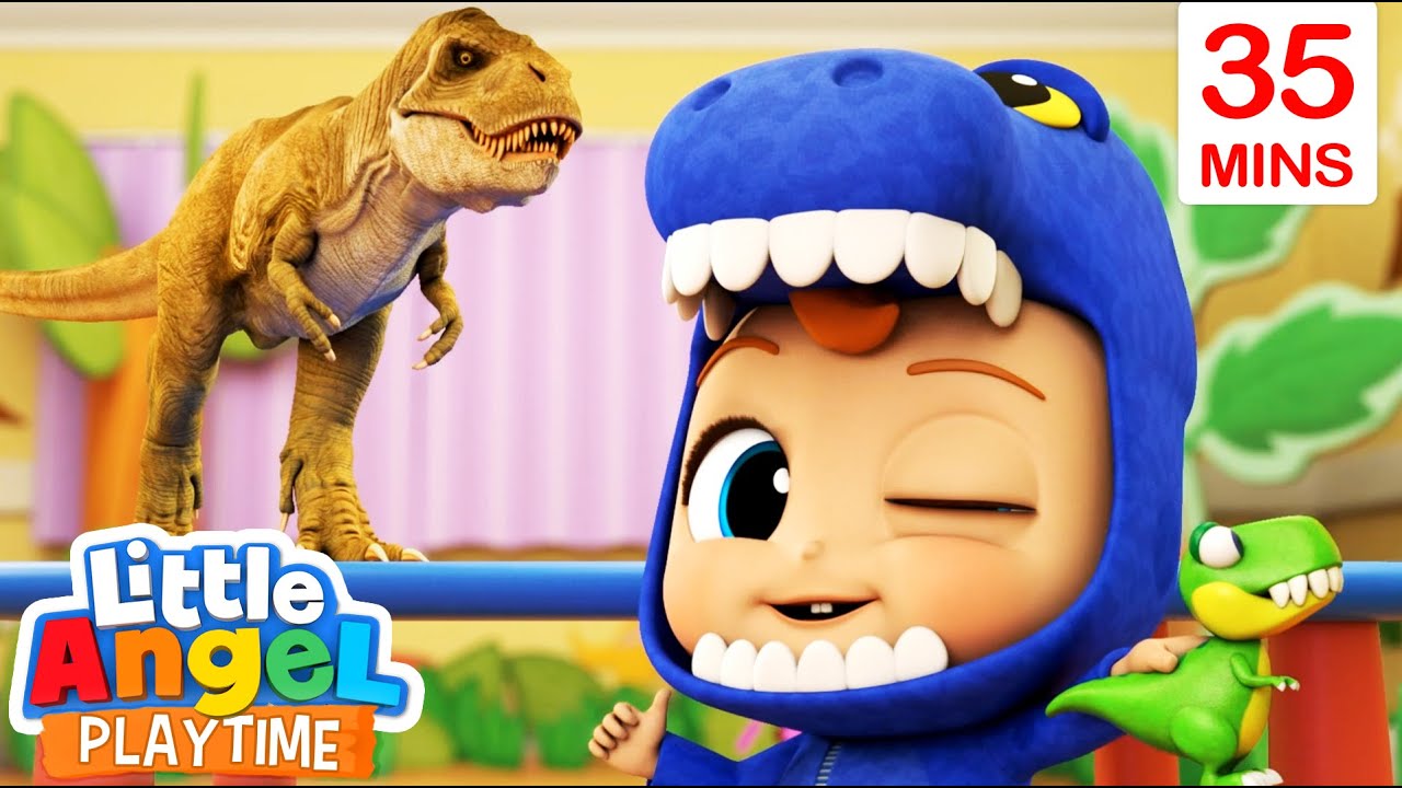 Let's Learn About Dinosaurs! + 35 Minutes of Fun Sing Along Songs by Little Angel Playtime