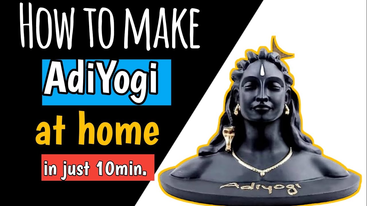 😍 How to make AdiYogi Shiva status | at home😱 | #shorts #art #5minutecrafts