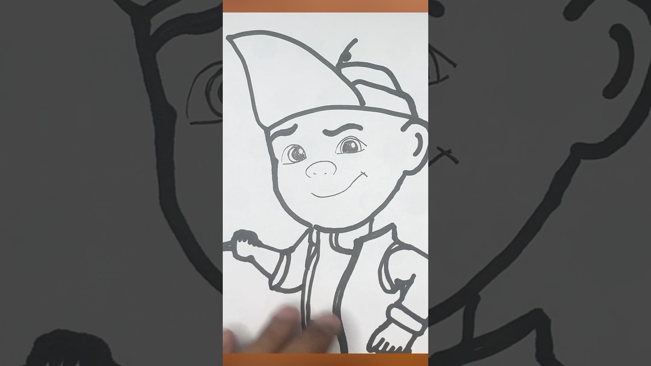Menggambar Upin Pin Pin Pom Naga Sakti - Upin dan Ipin Terbaru