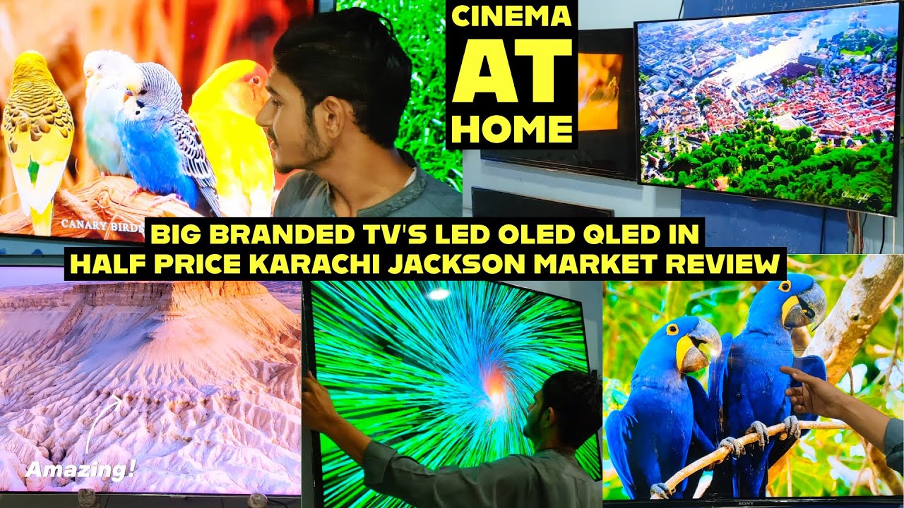 BIG BRANDED SONY LG SAMSUNG 4K ORIGINAL SMART LED OLED QLED IN HALF RATES at JACKSON MARKET KARACHI