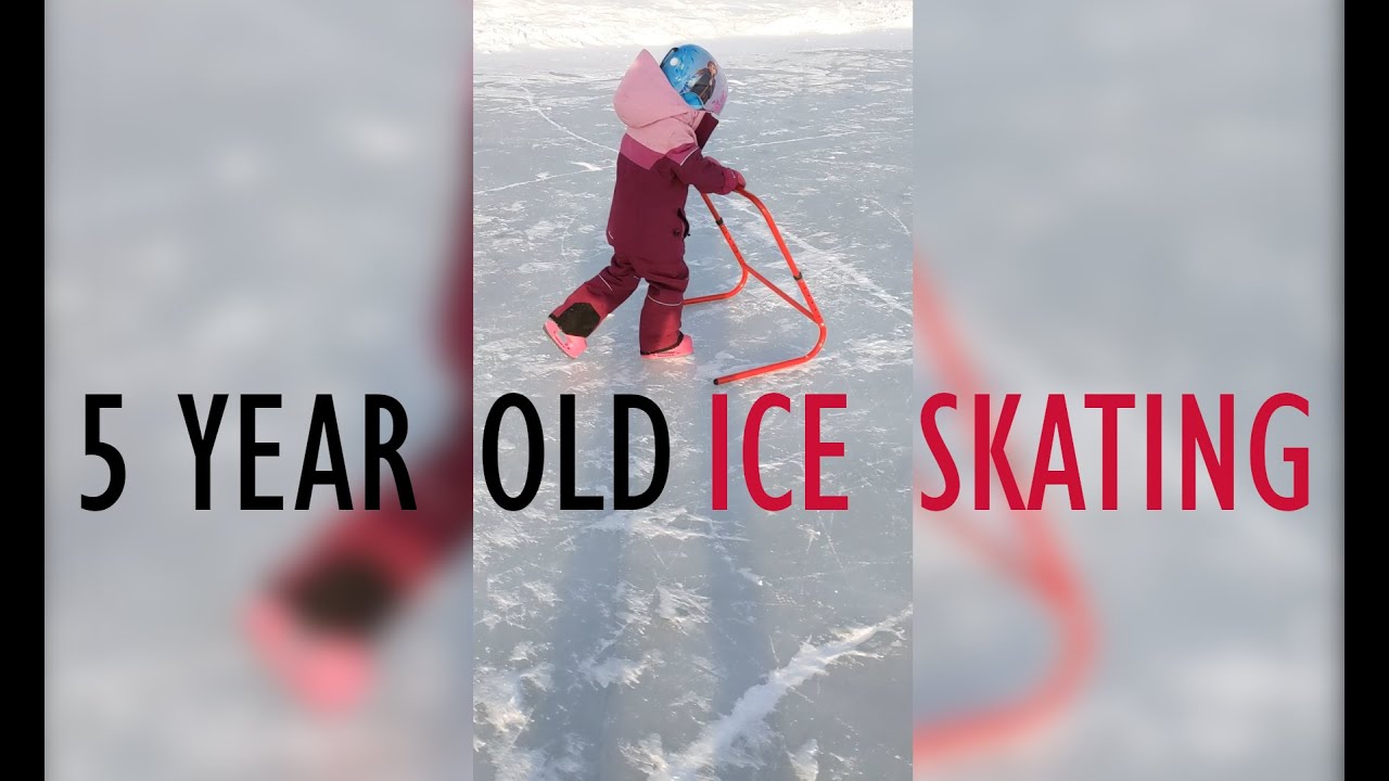 5 Year Old Kid Ice Skating with VIC Lil Pro Skates, Hockey Life Skate Trainer