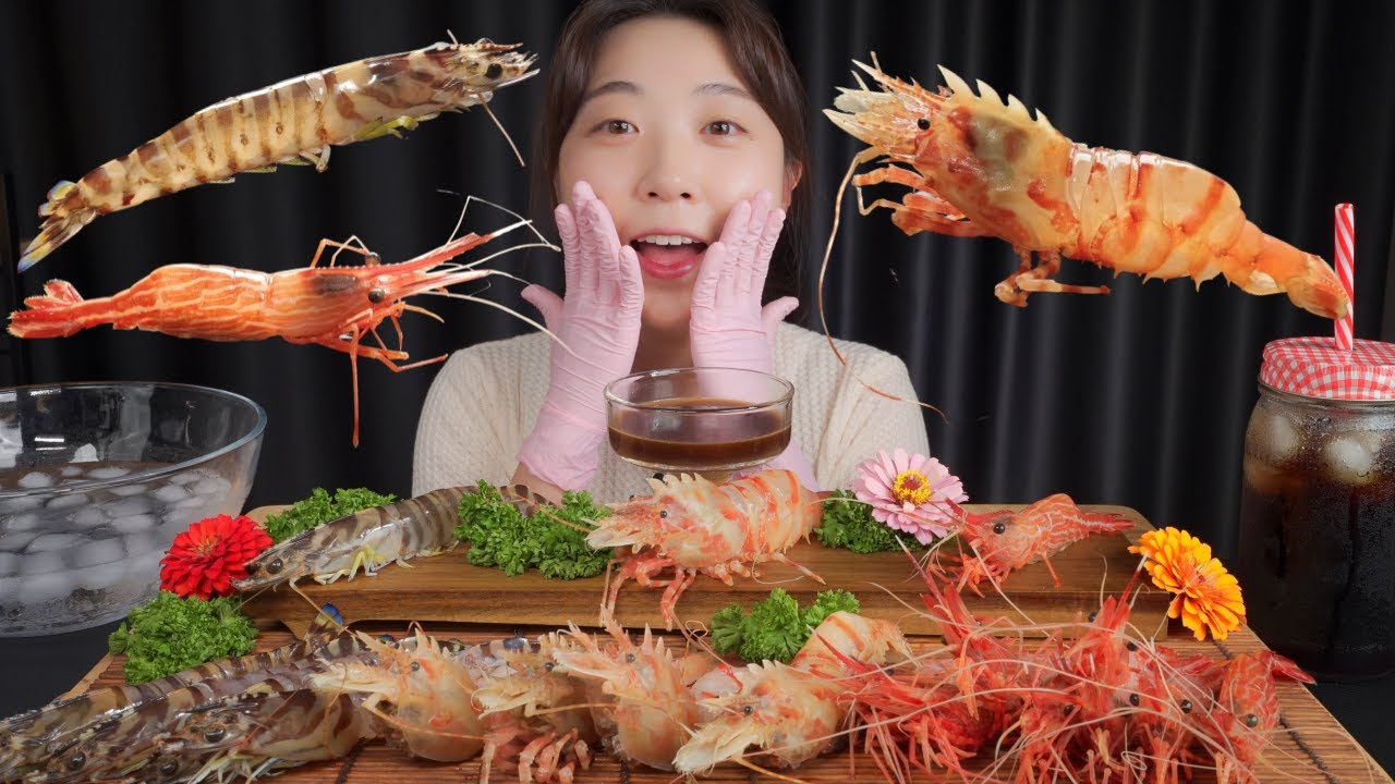 닭새우, 꽃새우, 보리새우 먹어보새우~🦐🦐 shrimp Mukbang ASMR