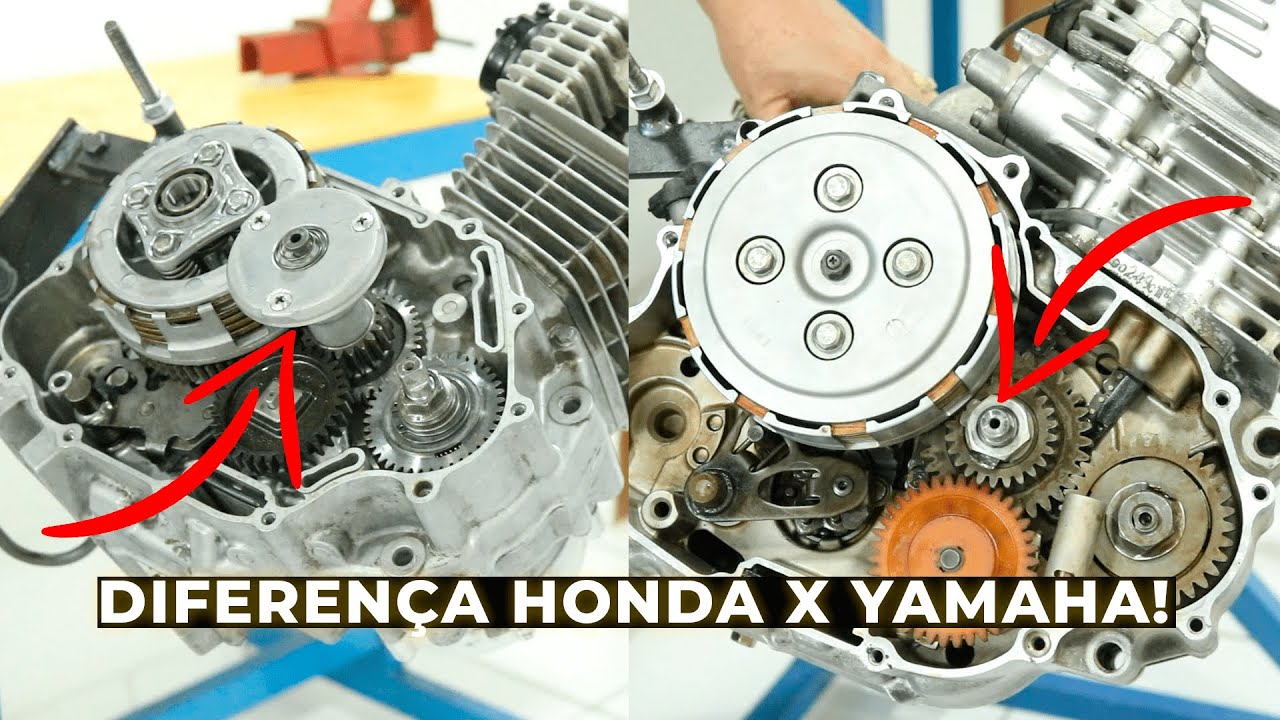 Diferença da embreagem do motor da Yamaha para o Motor Honda!