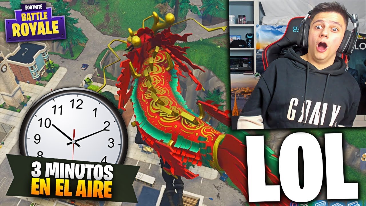 VICTORIA ÉPICA VOLANDO DURANTE 3 MINUTOS SEGUIDOS - Reto Fortnite: Battle Royale