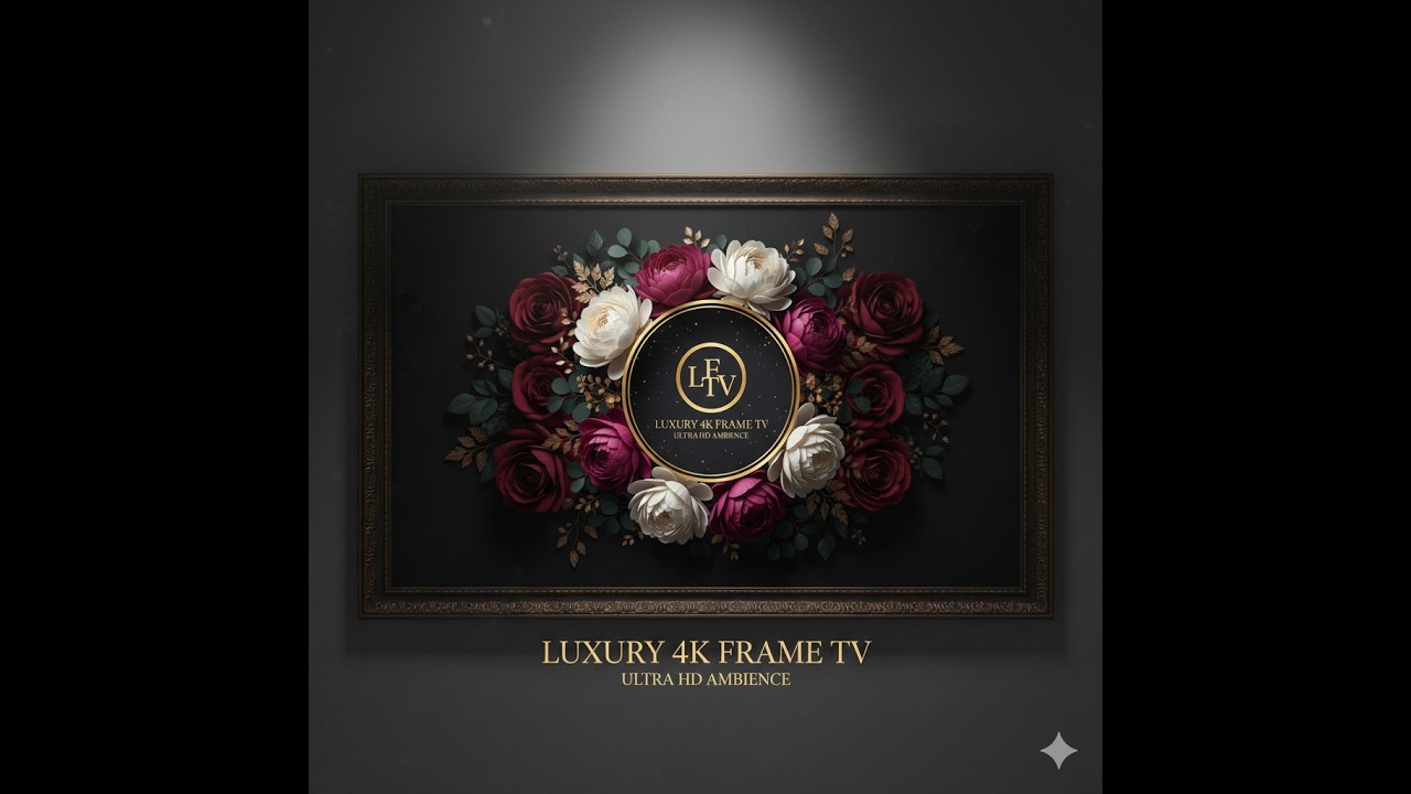 4K Luxury Frame TV Art | Moody Vintage Peonies & Warm Glow | 1 Hour Elegant Home Decor Ambience