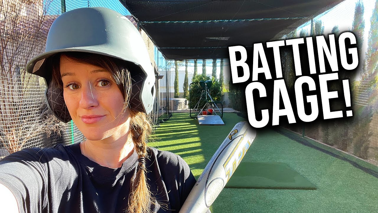 WE HAVE A BATTING CAGE!  👀