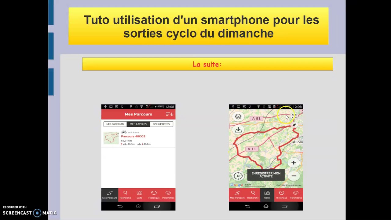 Tutoriel suivi des sorties cyclo avec Openrunner