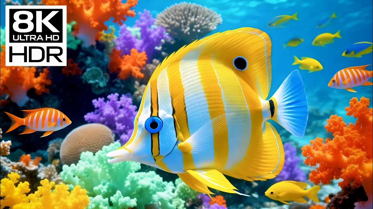 ✨ 8K HDR | Ocean of Still Light — Glowing Marine Life & Pure Coral Realms