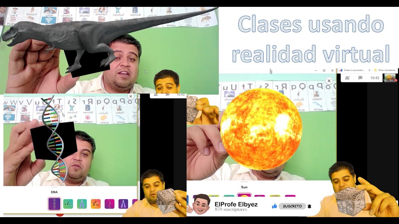 Realidad aumentada en la educación a distancia. (Cubo de Merge)