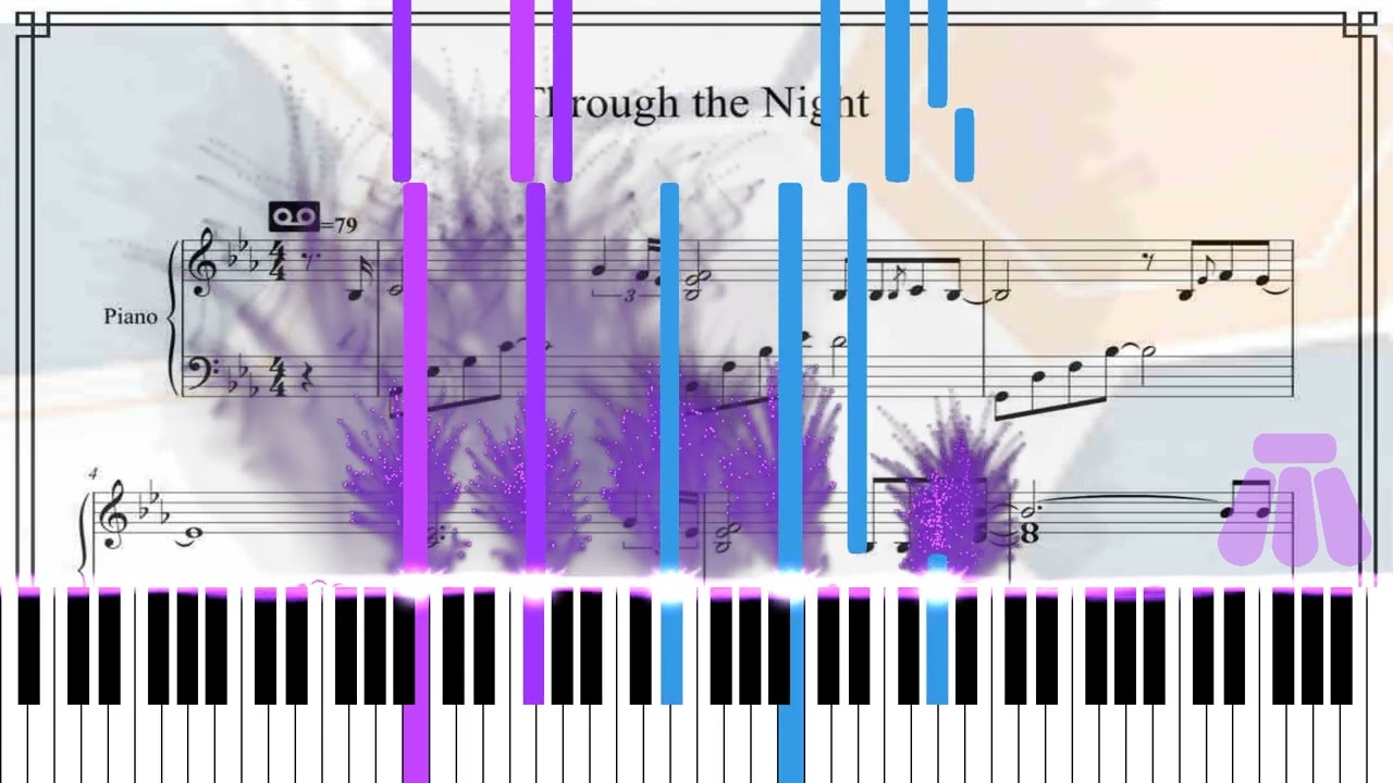 Free Piano Sheet Through the Night by IU