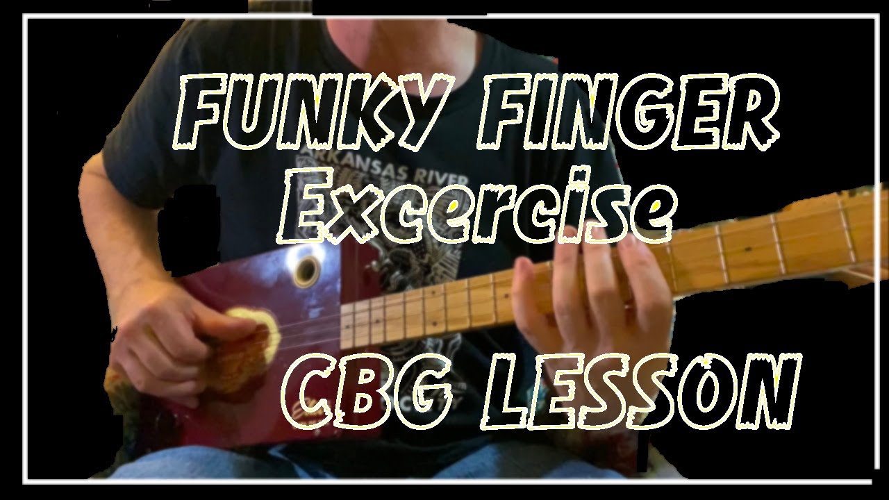 Funky Finger Exercise 3 String Cigar Box Guitar Lesson #cbg #cigarboxguitarlesson