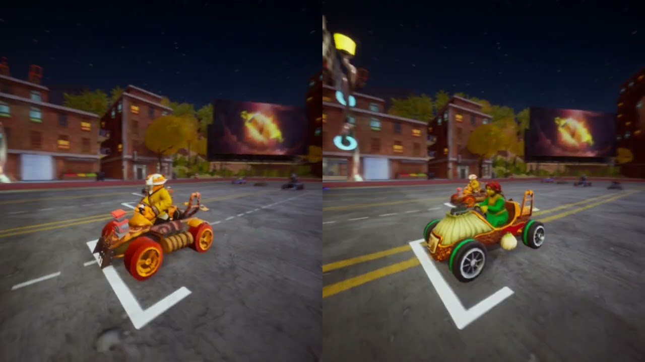 DreamWorks All-Star Kart Racing (ПК) Многопользовательский игровой процесс для двух игроков