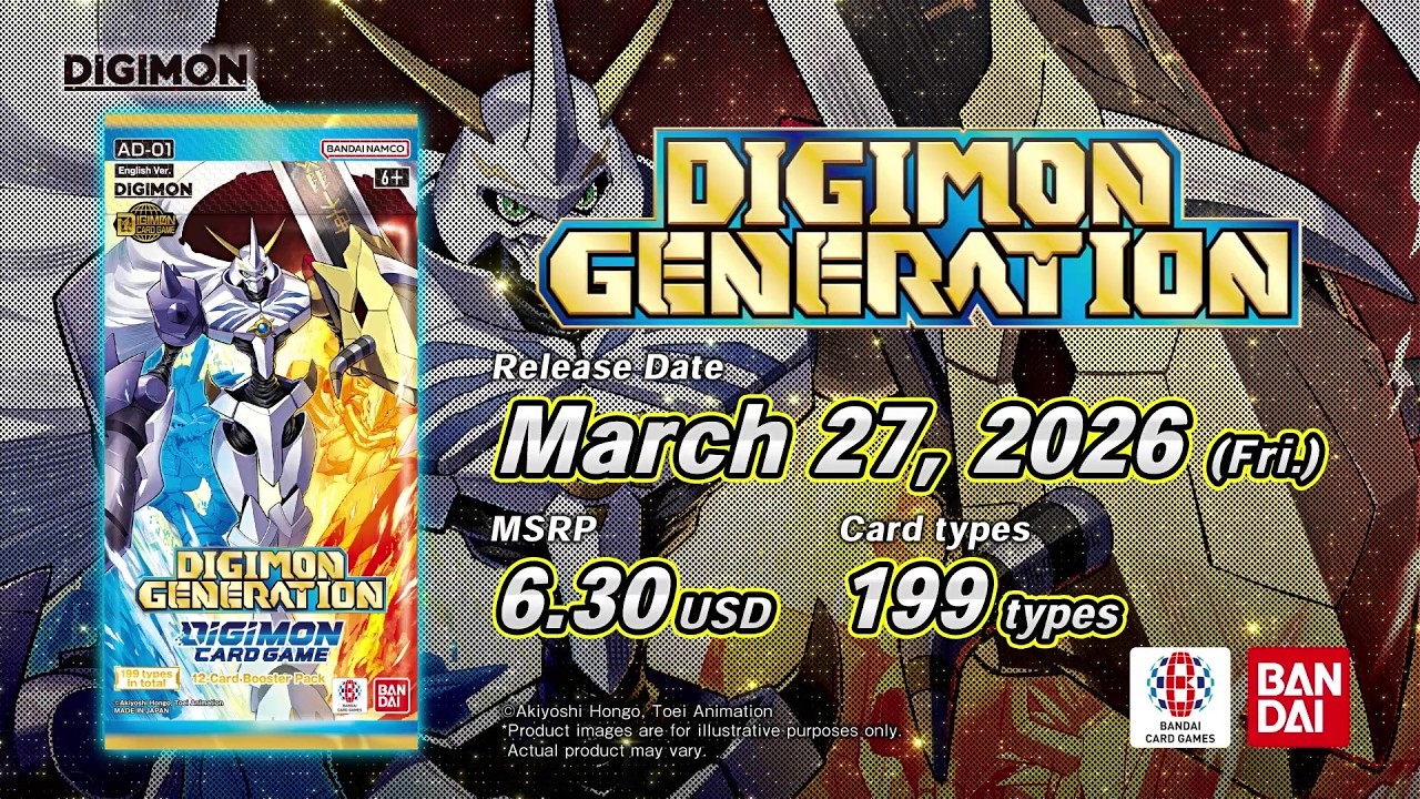 DIGIMON CARD GAME Advanced Booster DIGIMON GENERATION [AD-01] Trailer